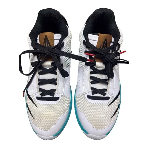 Nike Ja 1 Scratch Basketball Shoes (FV5957-100, White/Turbo Green/Uni-Red/Black